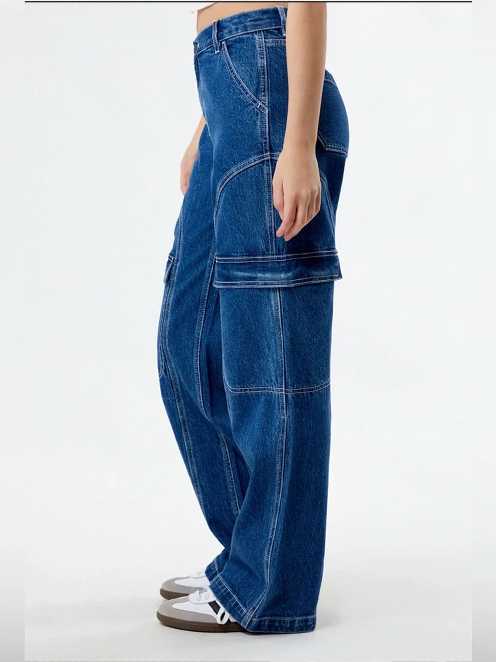 Nwt Pacsun Mid Rise Baggy Cargo Skate Jeans